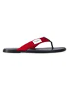 Givenchy Men's Bay Thongs In Gros Grain And Leather In Red