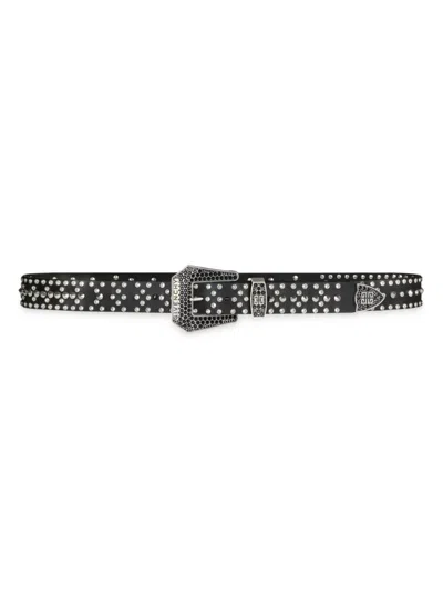 Givenchy Men's Belt In Leather With Studs And Crystals In Black