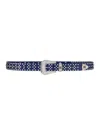 Givenchy Men's Belt In Leather With Studs And Crystals In Cobalt Blue