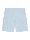 Givenchy Men's Bermuda Shorts In 4g Towelling Cotton Jacquard In Sky Blue