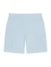 Givenchy Men's Bermuda Shorts In 4g Towelling Cotton Jacquard In Blue