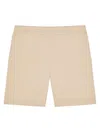 Givenchy Men's Bermuda Shorts In Fleece With Paris Gros Grain In Neutral