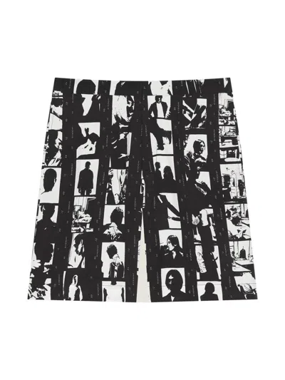Givenchy Bermuda Shorts With Photographic Negative Print In Black