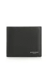 Givenchy Men Bifold Wallet In Grained Calfskin In Black