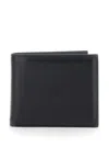 Givenchy Men Black Bi-fold Wallet With Embossed Logo Lettering On The Front In Grained Leather Man In Black