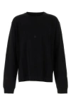 Givenchy Wool Crew-neck Sweater With Zippered Cuffs In Black