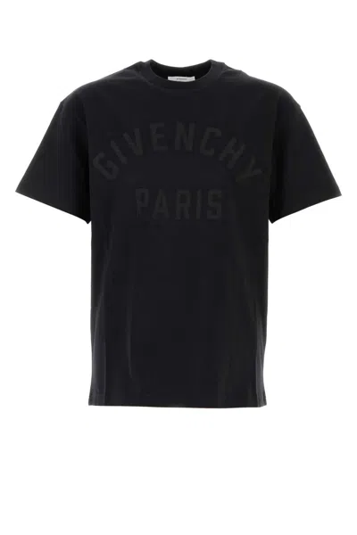 Givenchy Black T-shirt With Maxi Logo On The Front In Cotton Man