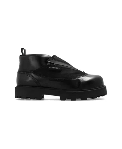 Givenchy Men's Black Leather Ankle Boots For Ss24