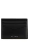 Givenchy Logo Glossed Leather Card Holder In Black