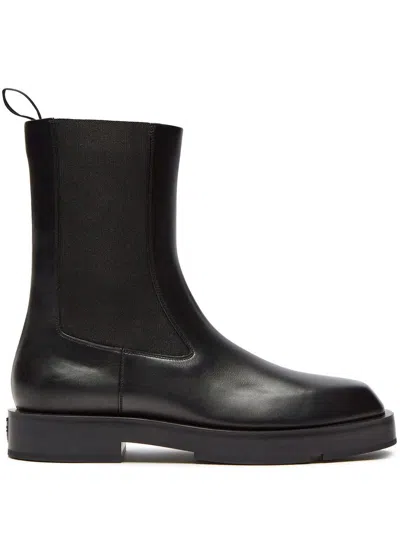 Givenchy Men's Black Leather Chelsea Ankle Boots With Signature 4g Motif