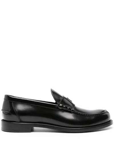 Givenchy Classic Leather Mr. G Loafers In Black