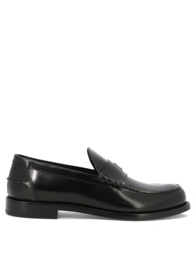 Givenchy Men's Black Leather Slip-on Loafers For Ss24