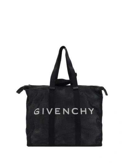 Givenchy Men's Black Mesh Tote Handbag For Fw23