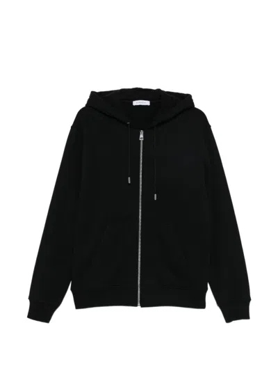 Givenchy Men Black Solid Zip Up Hoodie