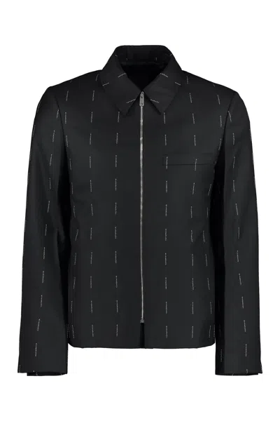 GIVENCHY MEN'S BLACK WOOL JACKET FOR FW24