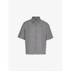 Givenchy Zipped Shirt In Wool With 4g Detail In Black/white