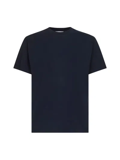 Givenchy Navy Cotton T-shirt With Bold White Logo Print In Blue