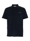Givenchy Blue Polo Shirt With Classic Collar And Logo Patch On The Front In Cotton Man In Black