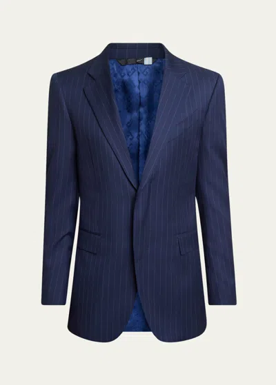 Givenchy Men's Bold Stripe Wool Sport Coat In Deep Blue
