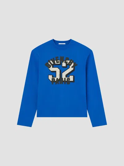 Givenchy Men's Boxy-fit T-shirt In Cotton With Print In Blue
