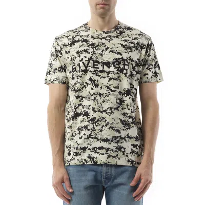 Givenchy Men's Camo All Over T-shirt In Beige/black