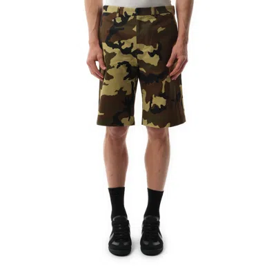 Givenchy Men's Camo Bermuda Shorts In Khaki