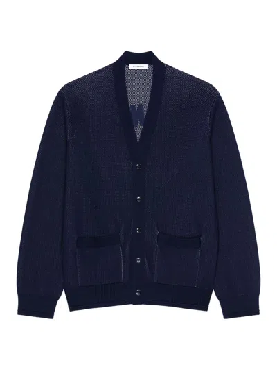 Givenchy Men's Cardigan In Cotton With Paris Embroidery In Blue