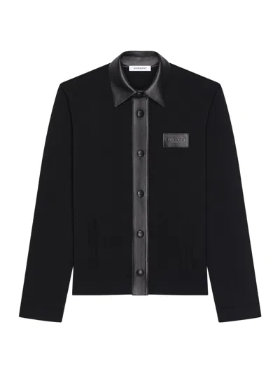 Givenchy Mixed Media Button-up Cardigan In Black