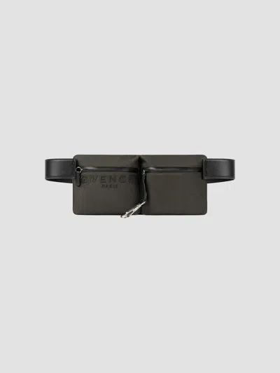 Givenchy Cargo Belt Bag In Canvas In Green