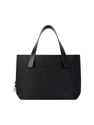 Givenchy Men's Cargo Tote Bag In Canvas In Black