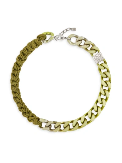 Givenchy Chain Necklace In Enamel And Macrame In Multicolor