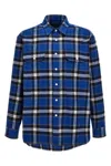 Givenchy Check Flannel Shirt Shirt, Blouse Blue In Blue