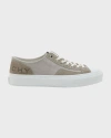 Givenchy City Sneakers In Canvas And Suede In Medium Grey