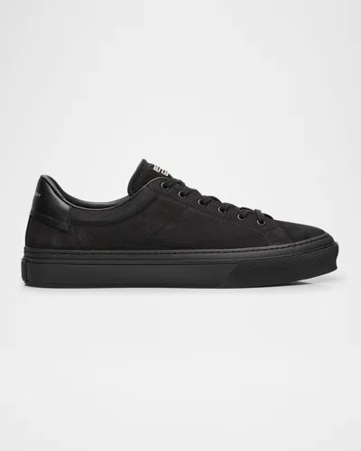 GIVENCHY MEN'S CITY SPORT GRAINED LEATHER LOW-TOP SNEAKERS