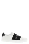 Givenchy Urban Street Logo-appliquéd Webbing-trimmed Leather Slip-on Sneakers In White