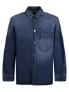 Givenchy Denim Overshirt In Blue