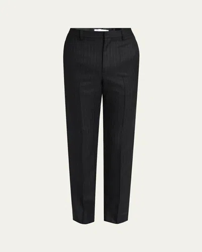 Givenchy Men's Classic-fit Pinstripe Formal Trousers In Black