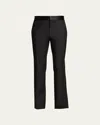 Givenchy Slim Fit Tailored Pants In Wool With Satin In Black