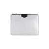 Givenchy Men's Classic Large Zipped Pouch In Silver