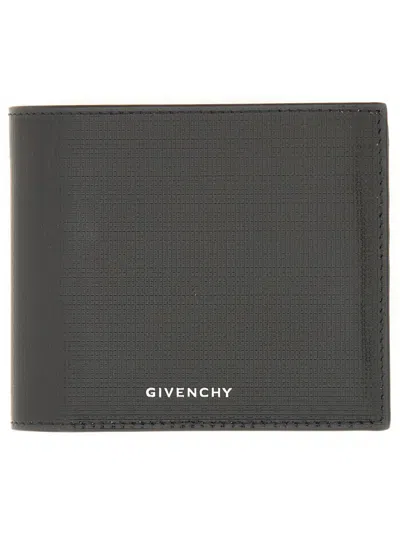Givenchy Men Classique 4g Leather Wallet In Gray