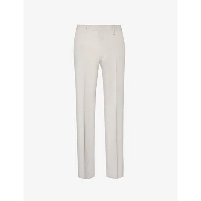 Givenchy Wide-leg Wool Trousers In Grey