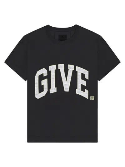 Givenchy College Boxy Fit T-shirt In Cotton In Black