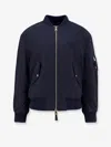 Givenchy Men Cotton Blend Bomber Jacket In Blue
