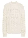 Givenchy 4g Knit Sweater In Ecru