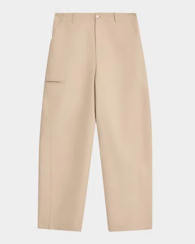 GIVENCHY MEN'S COTTON GABARDINE WIDE-LEG PANTS
