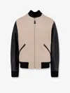 Givenchy Silk Nylon Jacket Contrast Sleeves Pockets In Brown