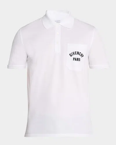 Givenchy Polo Shirt With Short Sleeves And Chest Pocket In White
