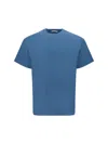 Givenchy Men Cotton T-shirt With Logo Patch In Blue