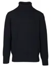 Givenchy Turtleneck Sweater Knitwear Blue In Black