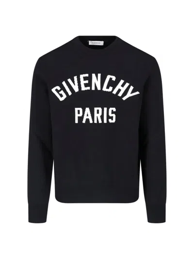 Givenchy Men's Cotton-polyester Knit Sweater In Black